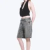 Monterey Low Rise Denim Shorts – Grey Fade – Grey