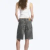 Monterey Low Rise Denim Shorts – Grey Fade – Grey