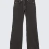 Moon Mid Rise Regular Bootcut Jeans – Tuned Black – Black