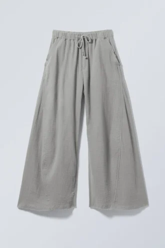 Motion Low Rise Cotton Trousers – Dusty Grey