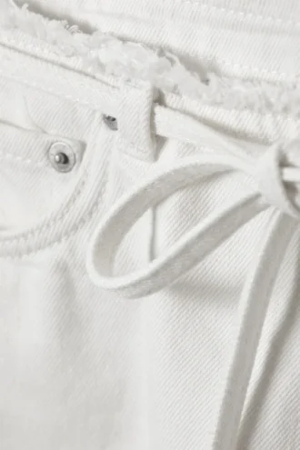 Motion Low Rise Denim Trousers – White