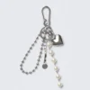 Multi-Charm Keyring – Metal/Pearls