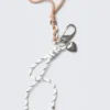 Multi-Charm Keyring – White/Beige String