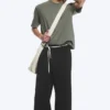 Nate Baggy Fit Pleated Suit Trousers – Black