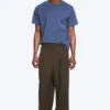 Nate Baggy Fit Pleated Suit Trousers – Brown Pinstripe