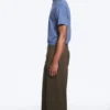 Nate Baggy Fit Pleated Suit Trousers – Brown Pinstripe
