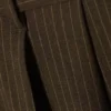 Nate Baggy Fit Pleated Suit Trousers – Brown Pinstripe