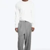 Nate Baggy Fit Pleated Suit Trousers – Light Dusty Grey