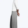 Nate Baggy Fit Pleated Suit Trousers – Light Dusty Grey
