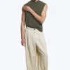 Nate Baggy Linen Blend Suit Trousers – Light Dusty Beige