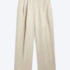 Nate Baggy Linen Blend Suit Trousers – Light Dusty Beige