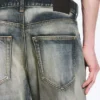 Nebula Mid Rise Loose Barrel Leg Unisex Jeans – Laser Blue – Medium Blue