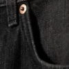 Nebula Mid Rise Loose Barrel Unisex Jeans – Chelsea Black – Black