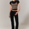 Neptune Low Rise Slim Straight Leg Jeans – Black Rinse – Black