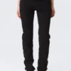Neptune Low Rise Slim Straight Leg Jeans – Black Rinse – Black