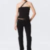 Neptune Low Rise Slim Straight Leg Jeans – Black Rinse – Black