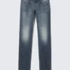 Neptune Low Rise Slim Straight Leg Jeans – Blue Hymn – Medium Blue