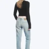 Neptune Low Rise Slim Straight Leg Jeans – Broken Blue – Light Blue