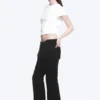 Nova Low Rise Slim Bootcut Jeans – Black Rinse – Black