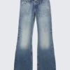 Nova Low Rise Slim Bootcut Jeans – Board Blue – Medium Blue