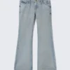Nova Low Rise Slim Bootcut Jeans – Brick Blue – Light Blue