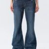 Nova Low Rise Slim Bootcut Jeans – Deep Sea Blue – Dark Blue