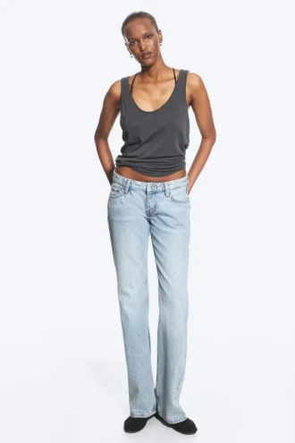 Nova Low Rise Slim Bootcut Jeans – Lip Blue – Light Blue