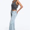 Nova Low Rise Slim Bootcut Jeans – Lip Blue – Light Blue
