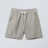Olsen Linen Shorts – Faded Dusty Mole