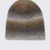 Ombre Striped Beanie – Dusty Beige