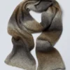 Ombre Striped Wool Blend Scarf – Dusty Beige