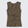 Open Back Boat-Neck Tank Top – Dark Mole Tie-Dye