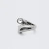 Open-Band Rhinestone Ring – Silver