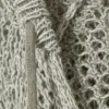 Open-Knit Hooded Sweater – Light Khaki Green