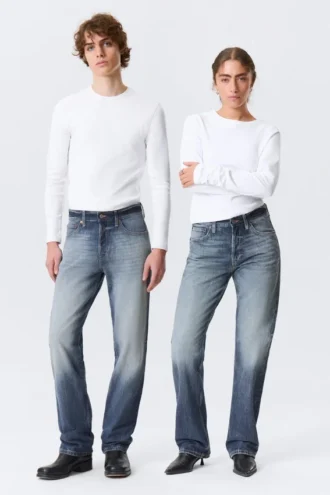 Orbit Mid Rise Regular Straight Jeans – Board Blue – Medium Blue