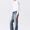 Orbit Mid Rise Regular Straight Jeans – Board Blue – Medium Blue