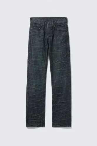Orbit Mid Rise Regular Straight Leg Jeans – Ridge Blue – Dark Blue