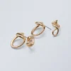 Organic-Shaped Pin Earrings – Golden