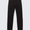 Orion Mid Rise Slim Fit Straight Jeans – Black Rinse – Black