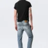 Orion Mid Rise Slim Fit Straight Jeans – Blue Horses – Medium Blue