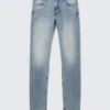 Orion Mid Rise Slim Fit Straight Jeans – Blue Horses – Medium Blue
