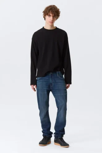 Orion Mid Rise Slim Fit Straight Jeans – Deep Sea Blue – Dark Blue