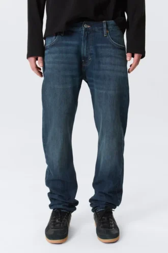 Orion Mid Rise Slim Fit Straight Jeans – Deep Sea Blue – Dark Blue