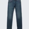 Orion Mid Rise Slim Fit Straight Jeans – Deep Sea Blue – Dark Blue