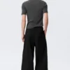 Otis Baggy Pleated Twill Chinos – Black