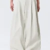 Otis Baggy Pleated Twill Chinos – Light Beige