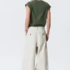 Otis Baggy Pleated Twill Chinos – Light Beige