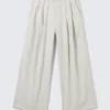 Otis Baggy Pleated Twill Chinos – Light Beige