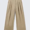 Otis Oversized Pleated Cotton Twill Chinos – Beige