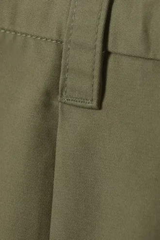 Otis Oversized Pleated Cotton Twill Chinos – Khaki Green